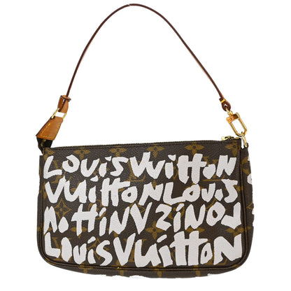 Louis Vuitton White Graffiti Pochette Accessoires Handbag M92192