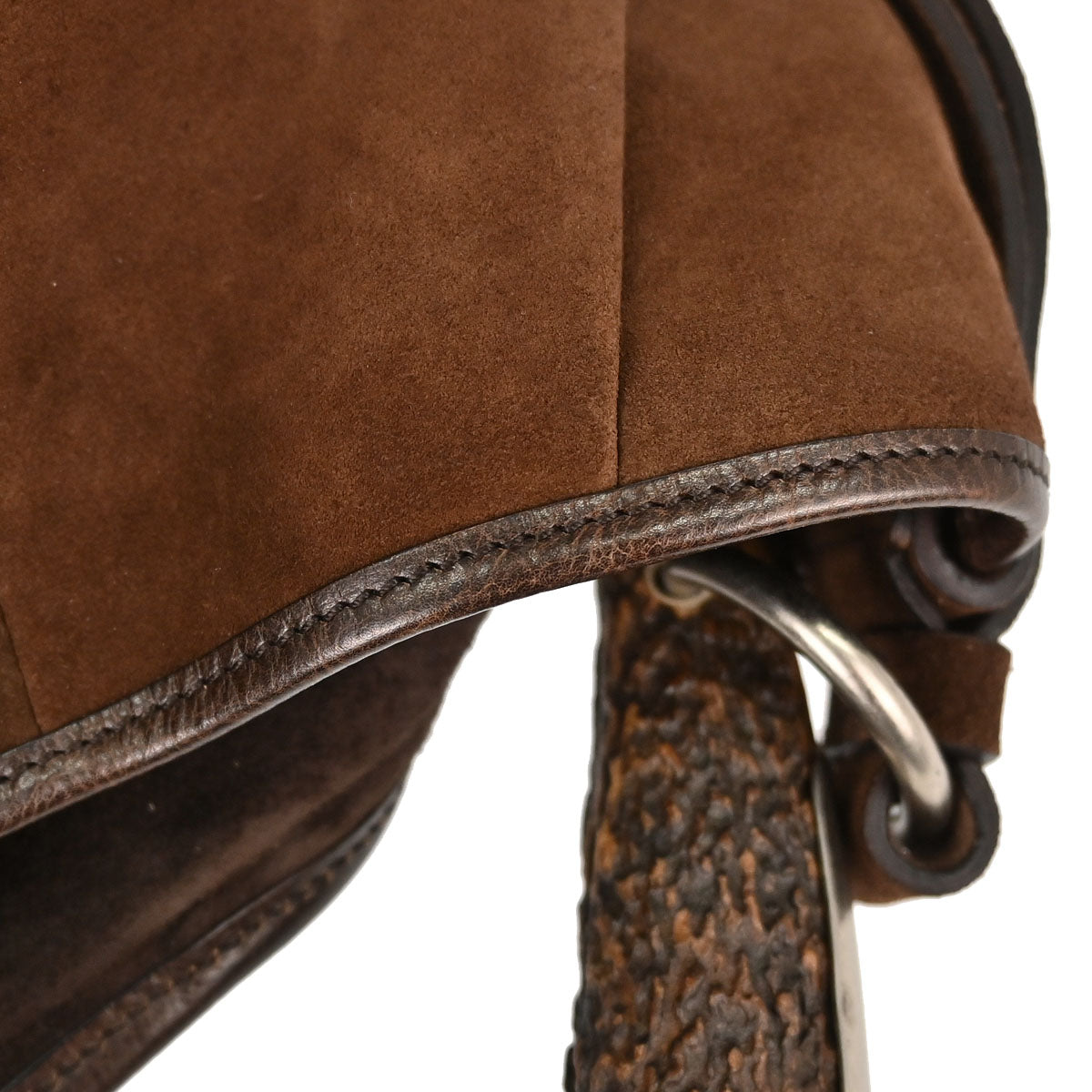 Yves Saint Laurent Brown Suede Large Mombasa Handbag