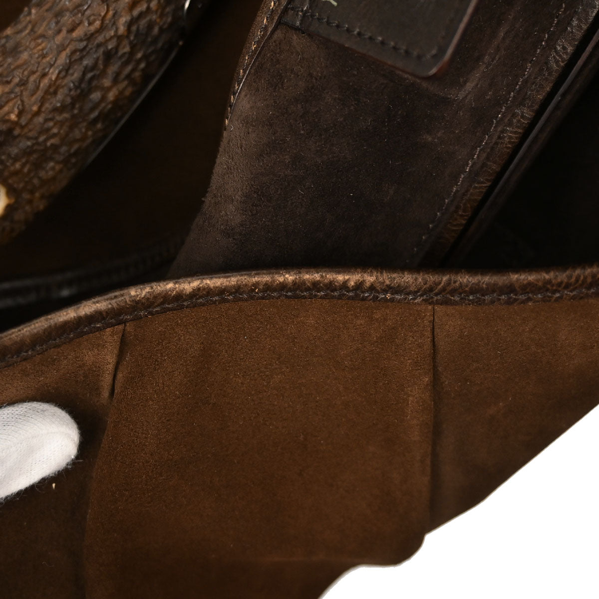 Yves Saint Laurent Brown Suede Large Mombasa Handbag
