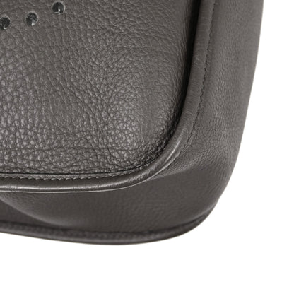 Hermes Graphite Taurillon Clemence Evelyne 2 33 GM Shoulder Bag