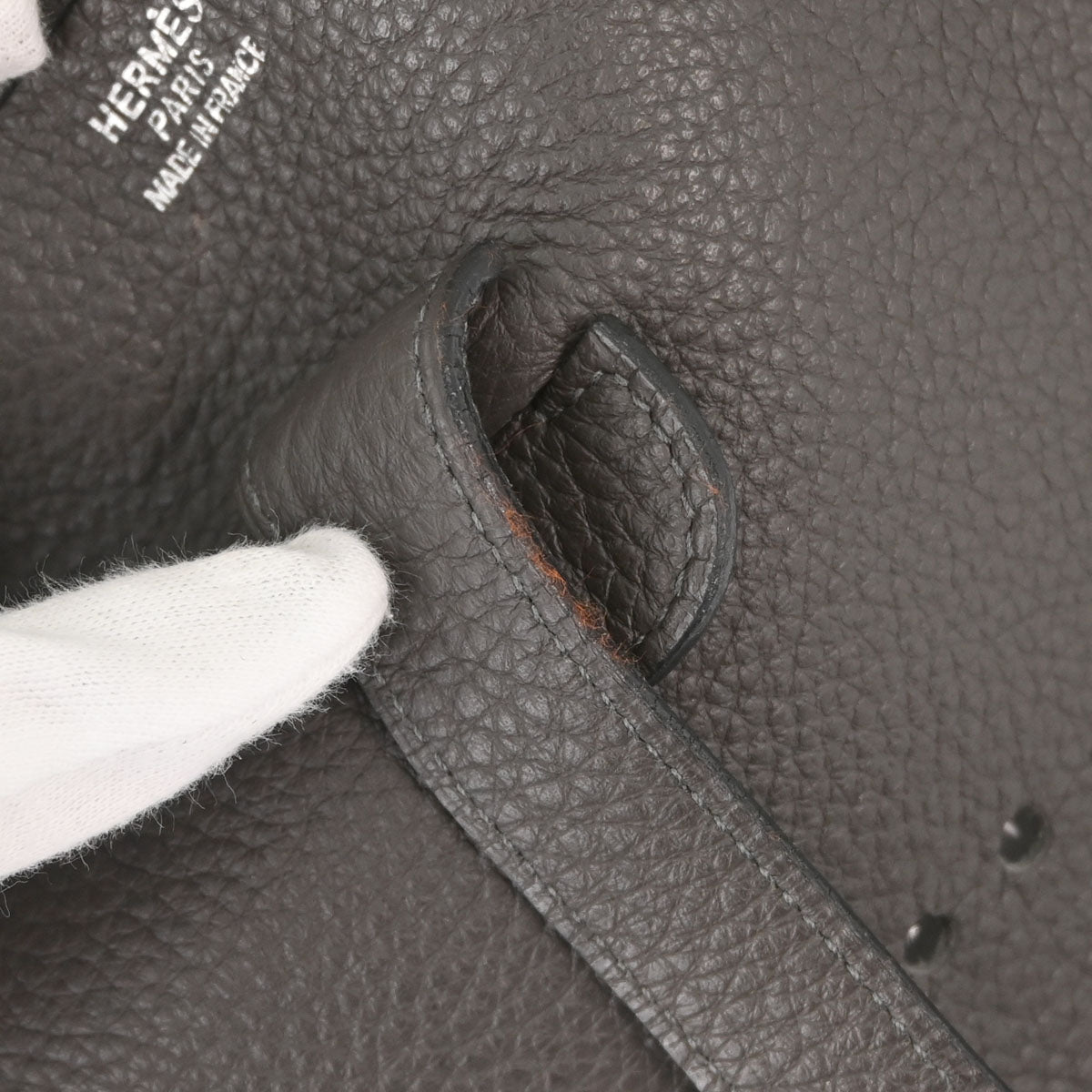 Hermes Graphite Taurillon Clemence Evelyne 2 33 GM Shoulder Bag
