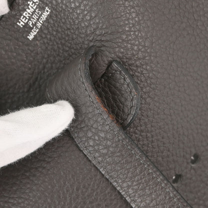 Hermes Graphite Taurillon Clemence Evelyne 2 33 GM Shoulder Bag