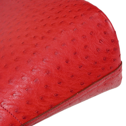 Hermes * Rouge Vif Ostrich Bolide 35 2way Shoulder Handbag