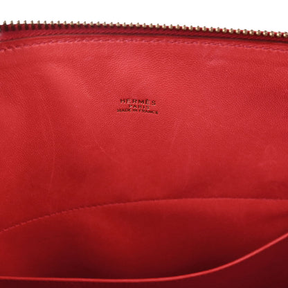 Hermes * Rouge Vif Ostrich Bolide 35 2way Shoulder Handbag