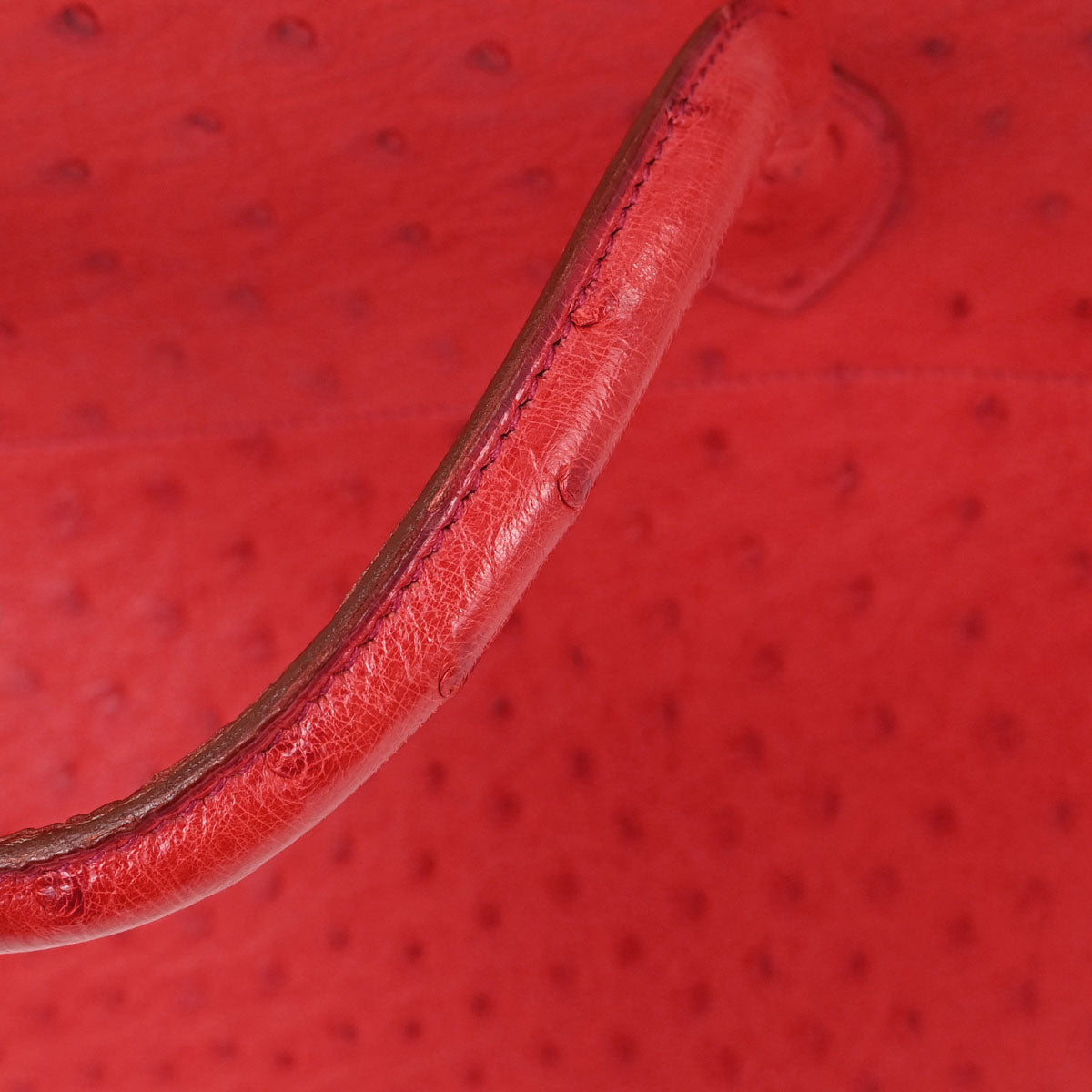 Hermes * Rouge Vif Ostrich Bolide 35 2way Shoulder Handbag