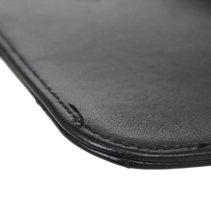Chanel Black Lambskin Pushlock Medium Half Flap Shoulder Bag