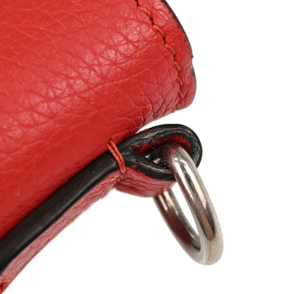 Celine Red Leather Nano Luggage Shoulder Tote Bag