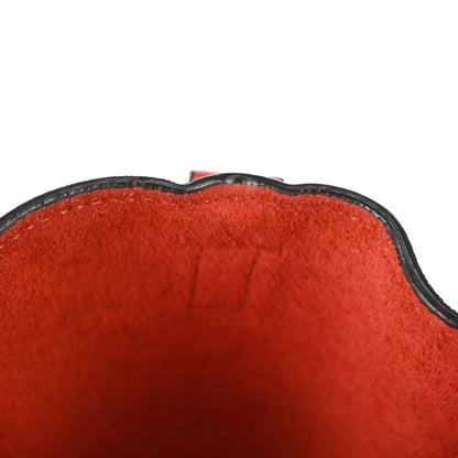 Celine Red Leather Nano Luggage Shoulder Tote Bag