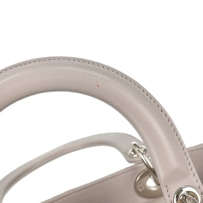Christian Dior 2013 Gray Lambskin Lady Dior Cannage 2way Shoulder Handbag