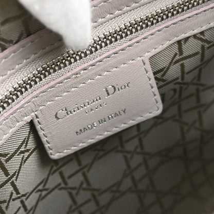 Christian Dior 2013 Gray Lambskin Lady Dior Cannage 2way Shoulder Handbag
