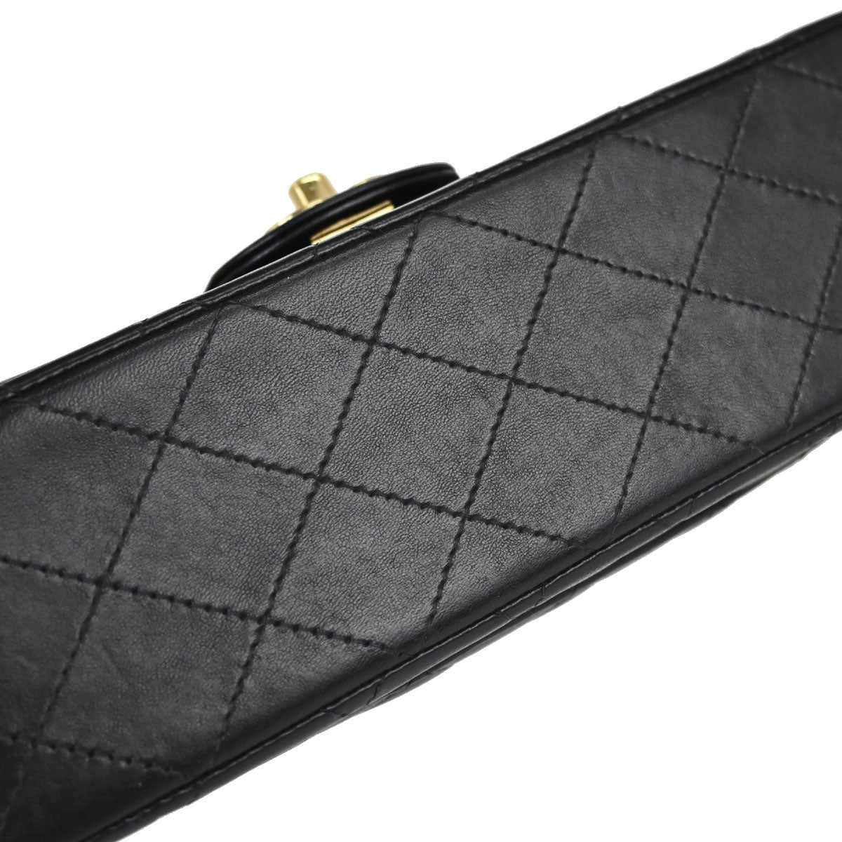 Chanel Black Lambskin Medium Classic Double Flap Shoulder Bag