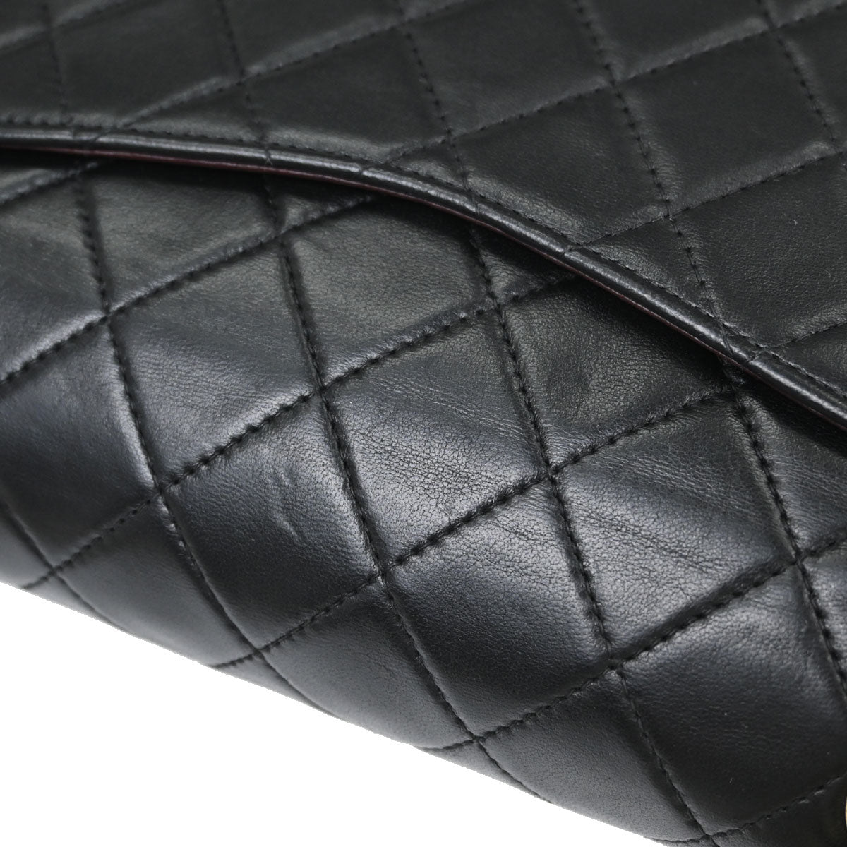 Chanel Black Lambskin Medium Classic Double Flap Shoulder Bag