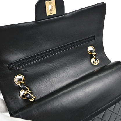 Chanel Black Lambskin Medium Classic Double Flap Shoulder Bag