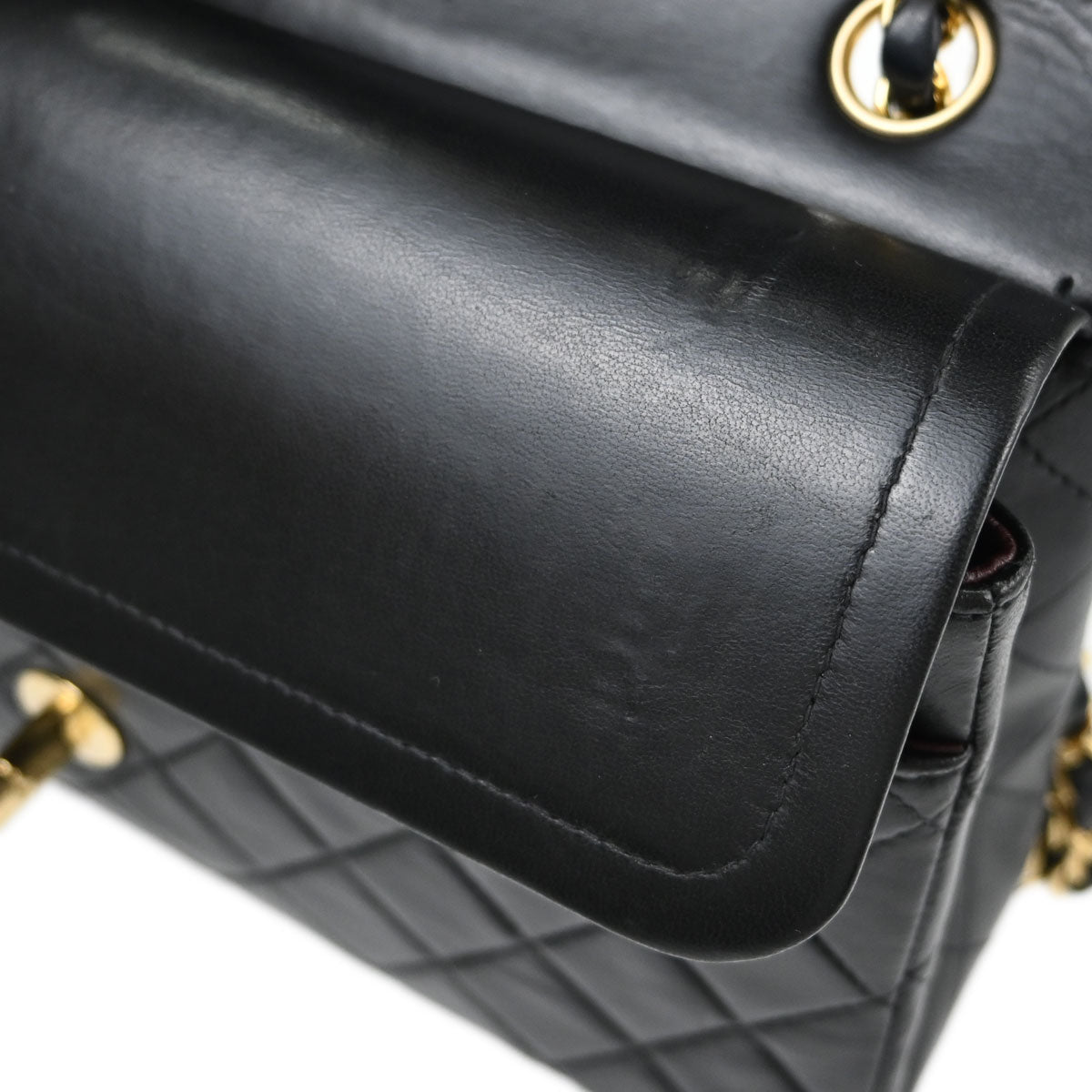 Chanel Black Lambskin Medium Classic Double Flap Shoulder Bag