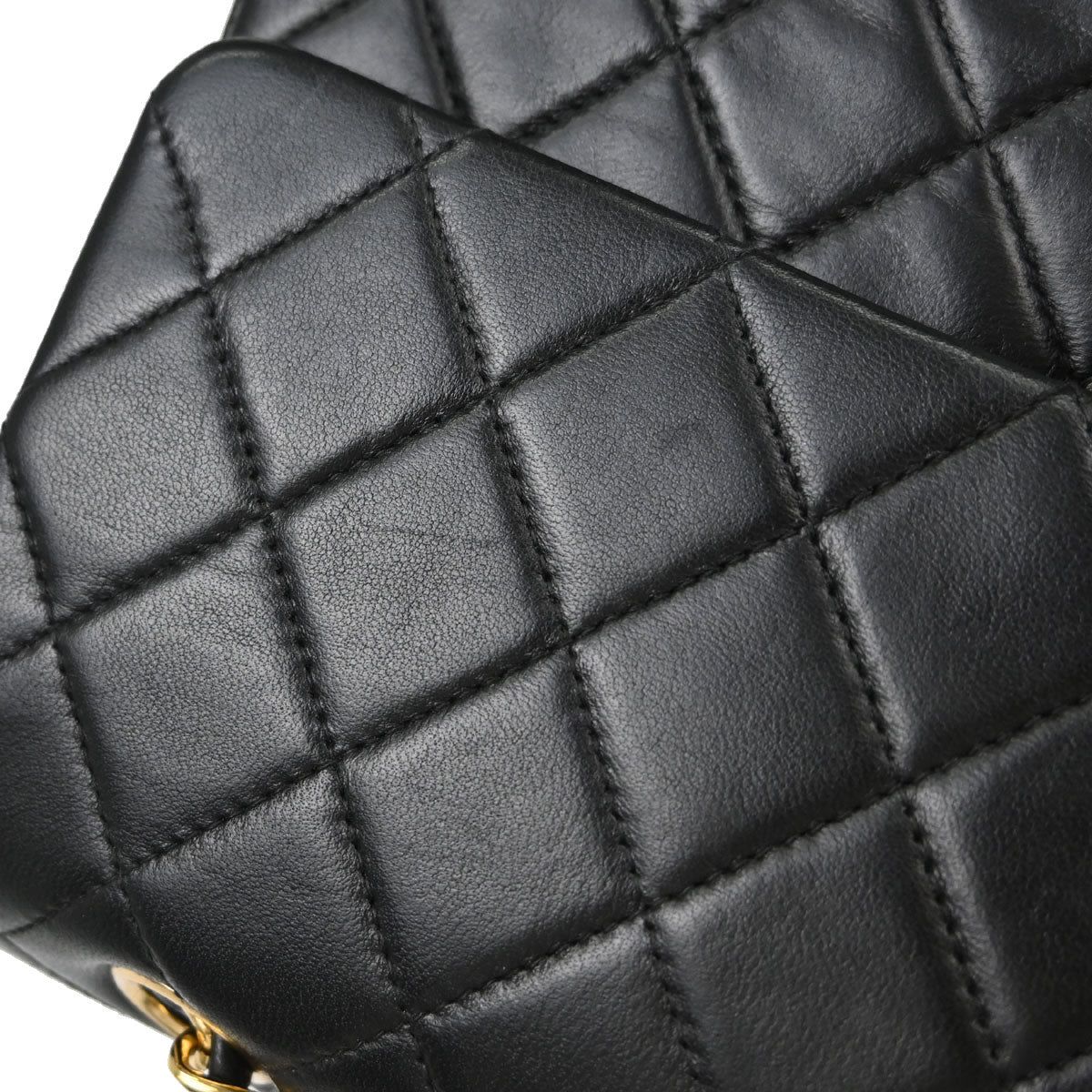 Chanel Black Lambskin Medium Classic Double Flap Shoulder Bag