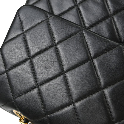 Chanel Black Lambskin Medium Classic Double Flap Shoulder Bag