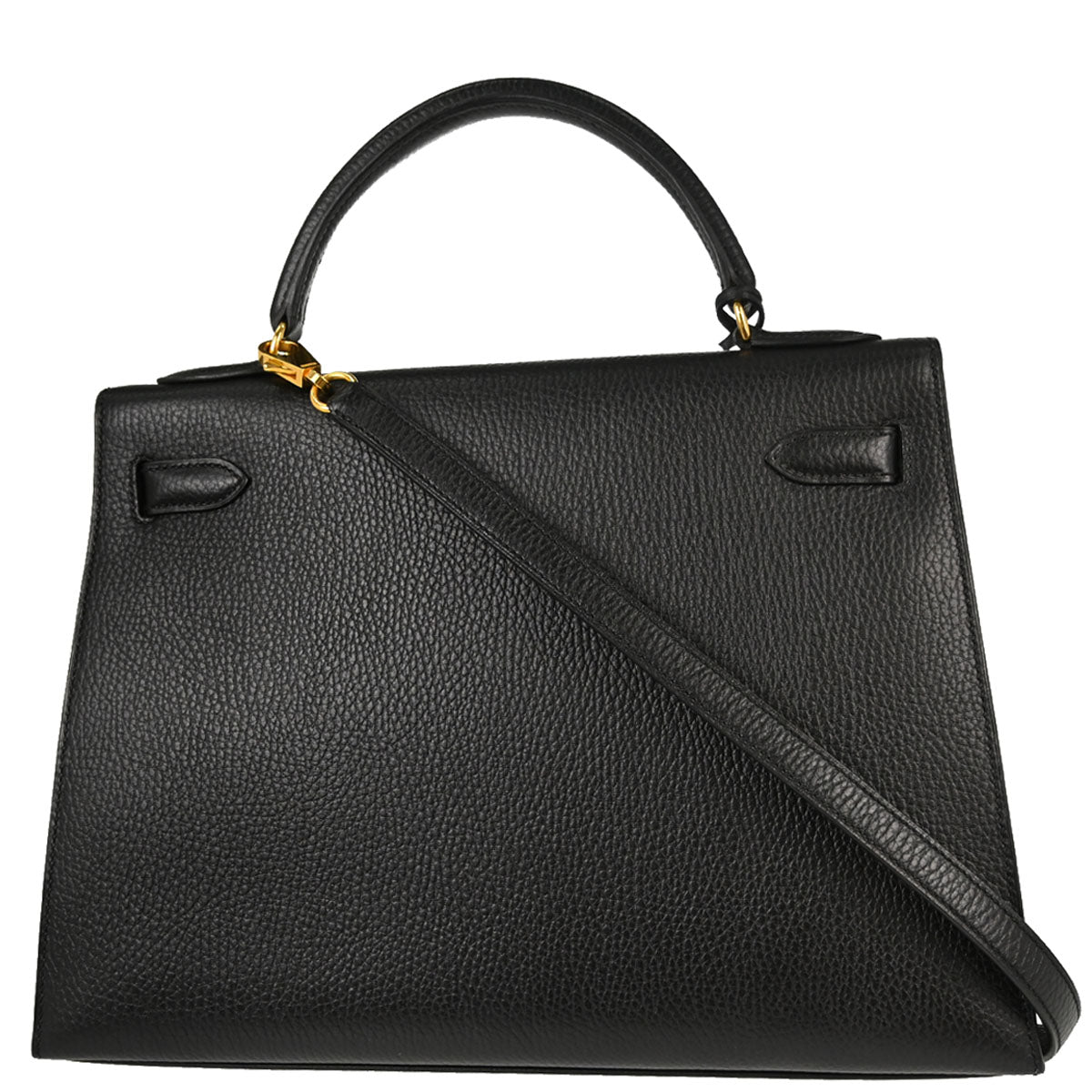 Hermes Black Ardennes Kelly 32 Sellier 2way Shoulder Handbag