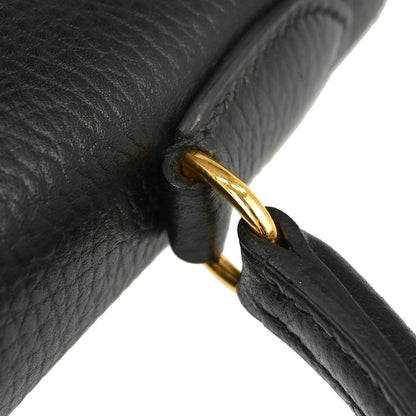 Hermes Black Ardennes Kelly 32 Sellier 2way Shoulder Handbag