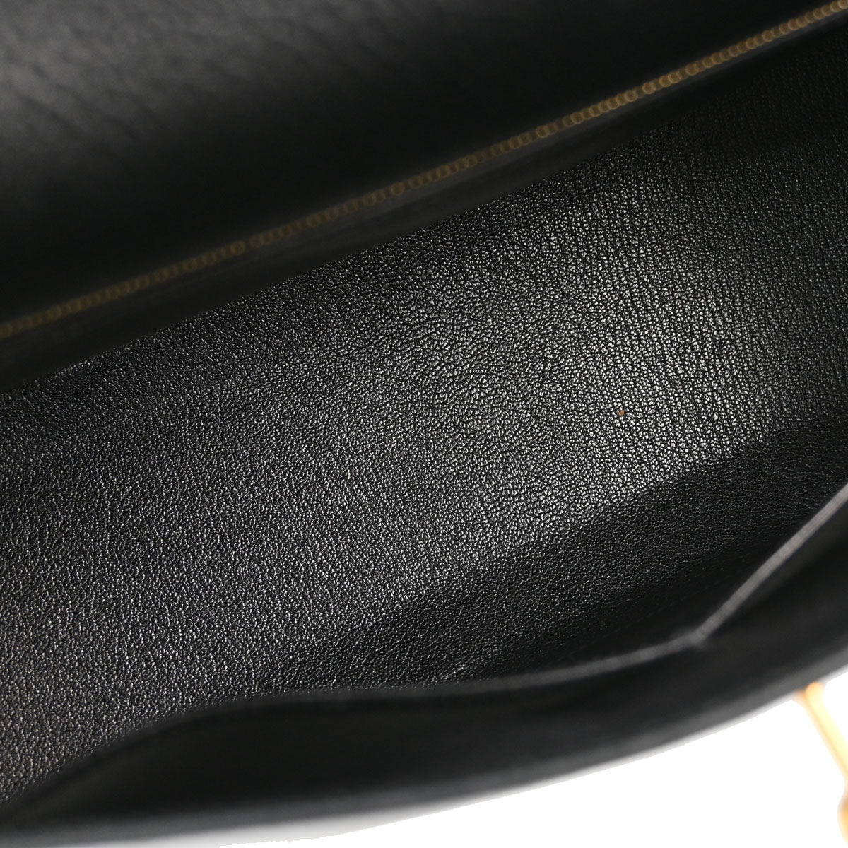 Hermes Black Ardennes Kelly 32 Sellier 2way Shoulder Handbag