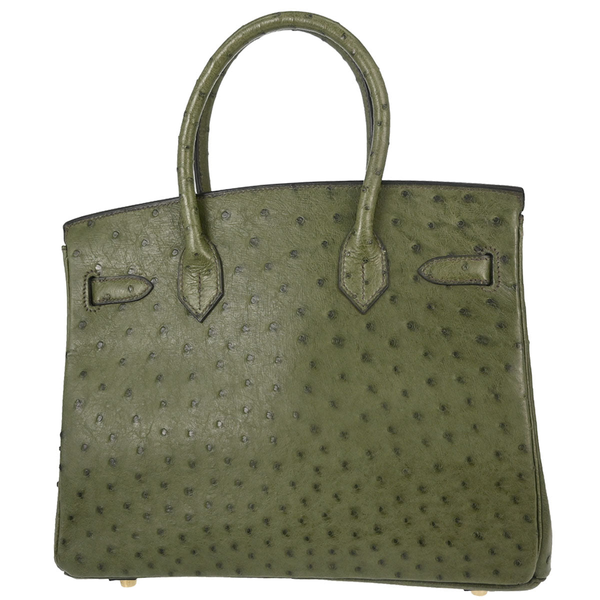 Hermes * Vert Olive Ostrich Birkin 30 Handbag