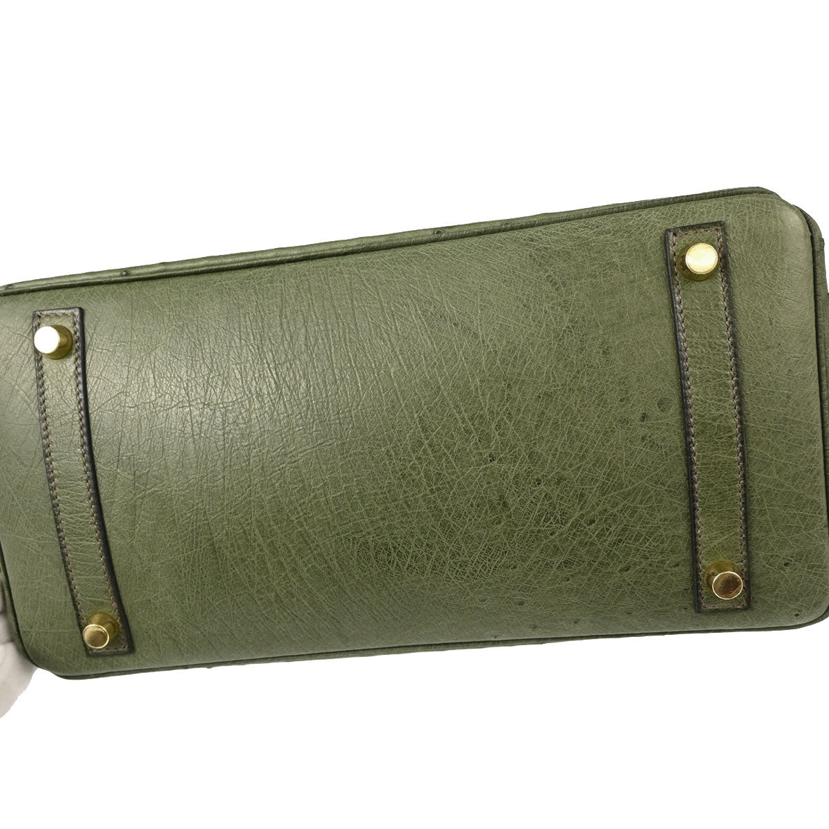 Hermes * Vert Olive Ostrich Birkin 30 Handbag
