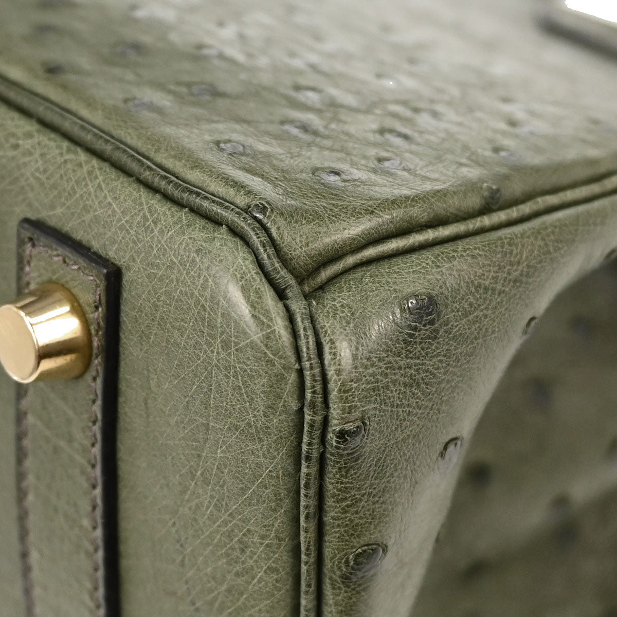 Hermes * Vert Olive Ostrich Birkin 30 Handbag