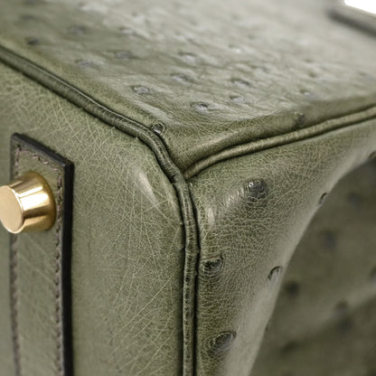 Hermes * Vert Olive Ostrich Birkin 30 Handbag