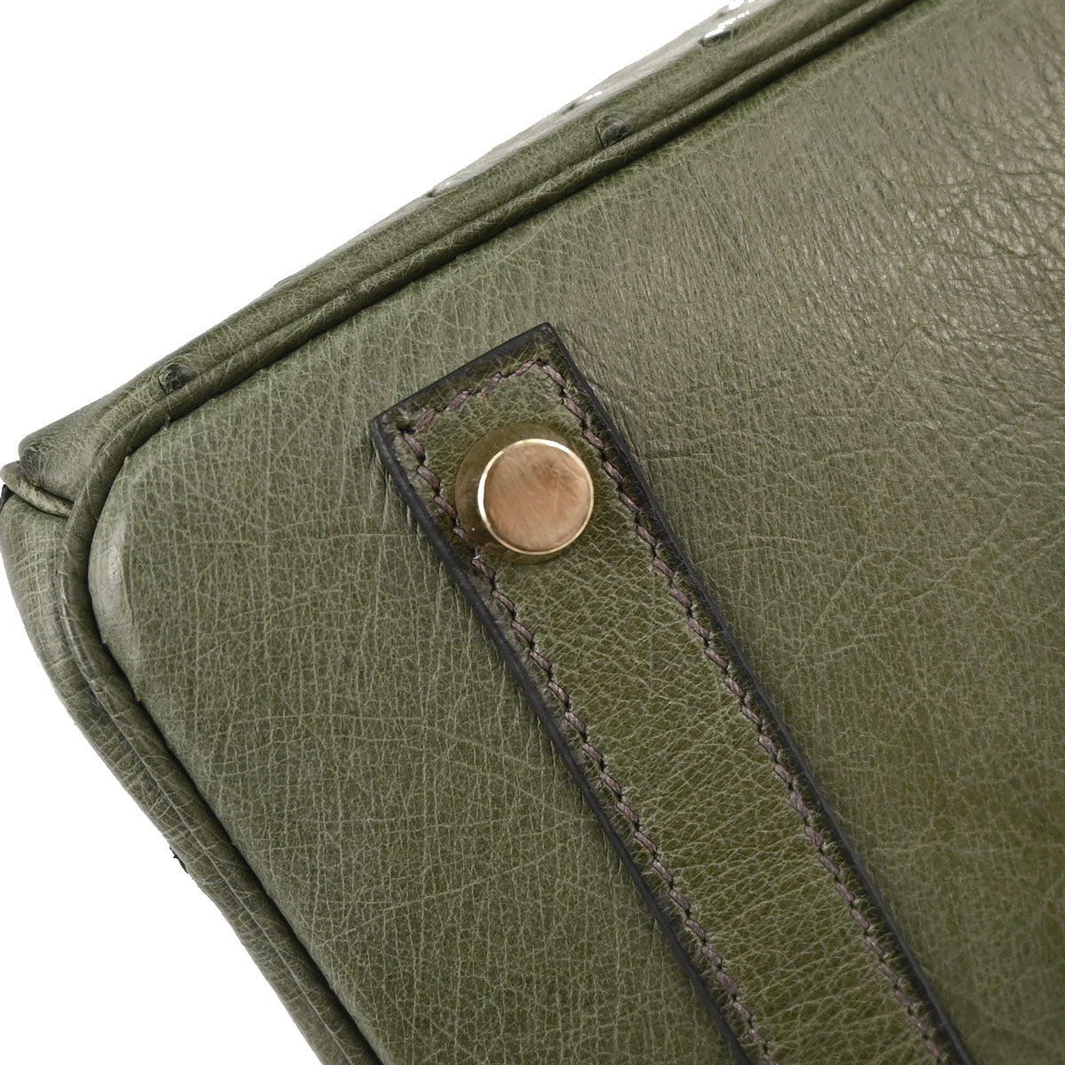 Hermes * Vert Olive Ostrich Birkin 30 Handbag