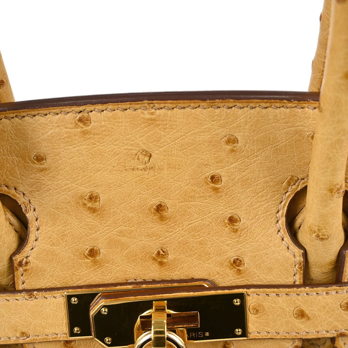 Hermes * Saffron Ostrich Birkin 30 Handbag