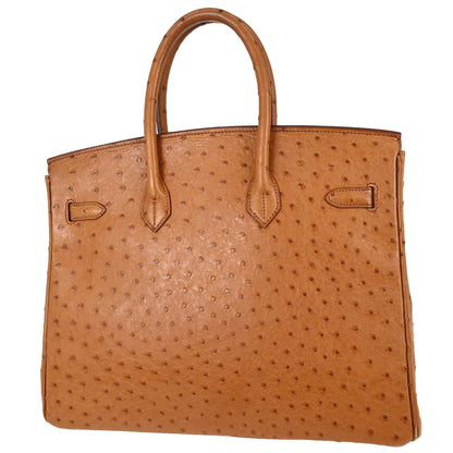 Hermes * Chestnut Ostrich Birkin 35 Handbag
