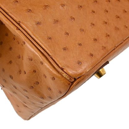 Hermes * Chestnut Ostrich Birkin 35 Handbag
