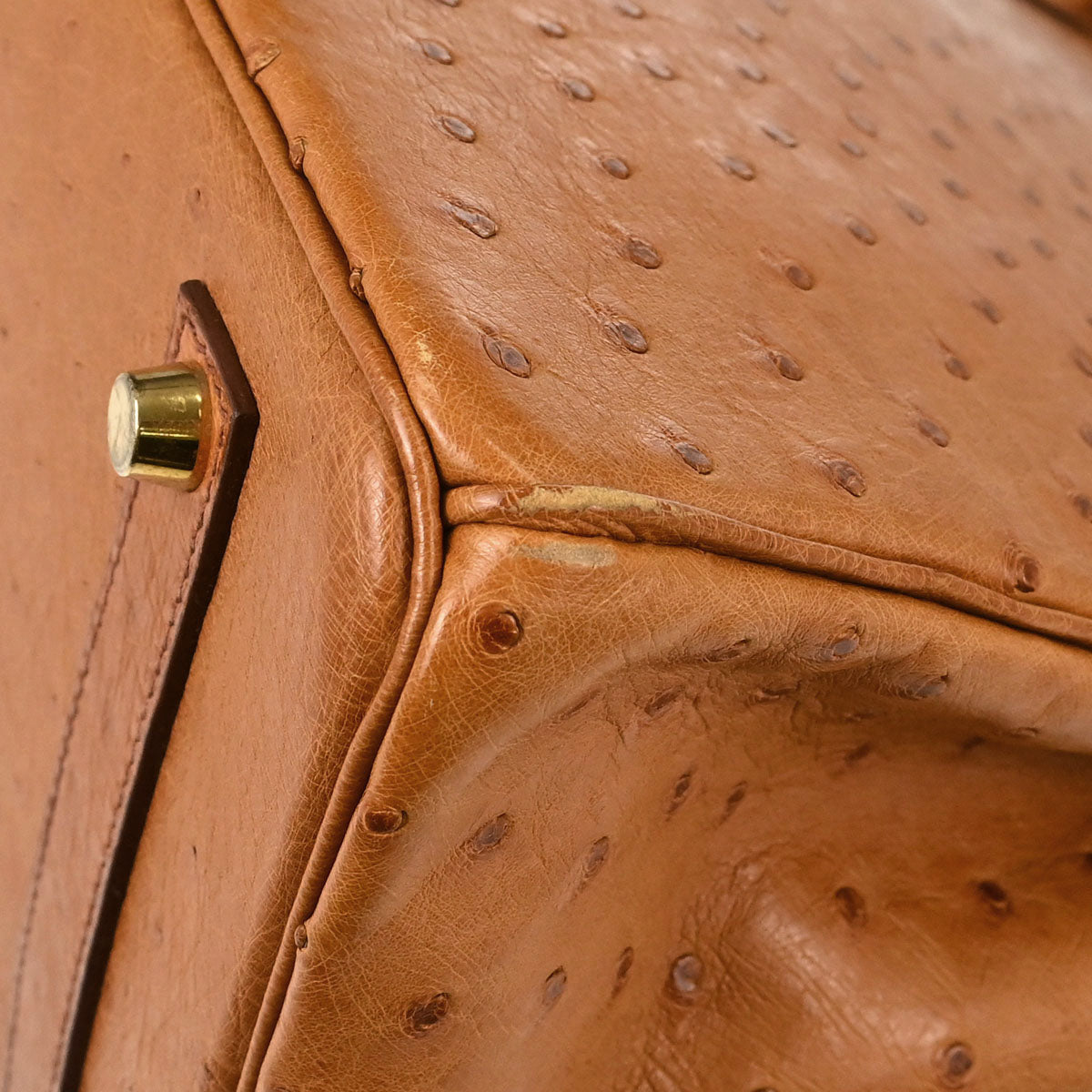 Hermes * Chestnut Ostrich Birkin 35 Handbag