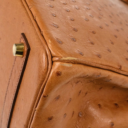 Hermes * Chestnut Ostrich Birkin 35 Handbag