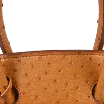 Hermes * Chestnut Ostrich Birkin 35 Handbag