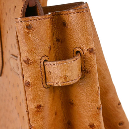 Hermes * Chestnut Ostrich Birkin 35 Handbag