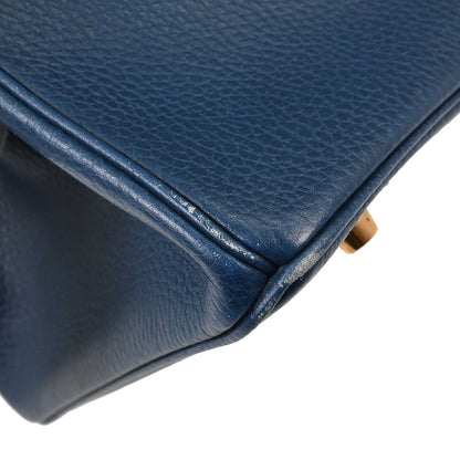 Hermes Blue Ardennes Birkin 35 Handbag