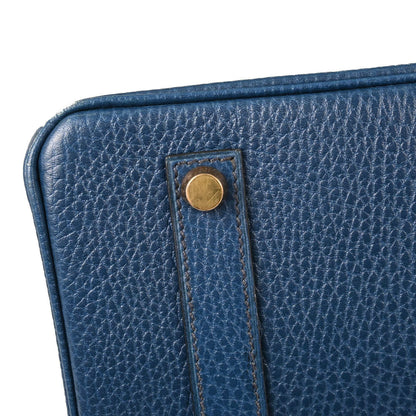 Hermes Blue Ardennes Birkin 35 Handbag