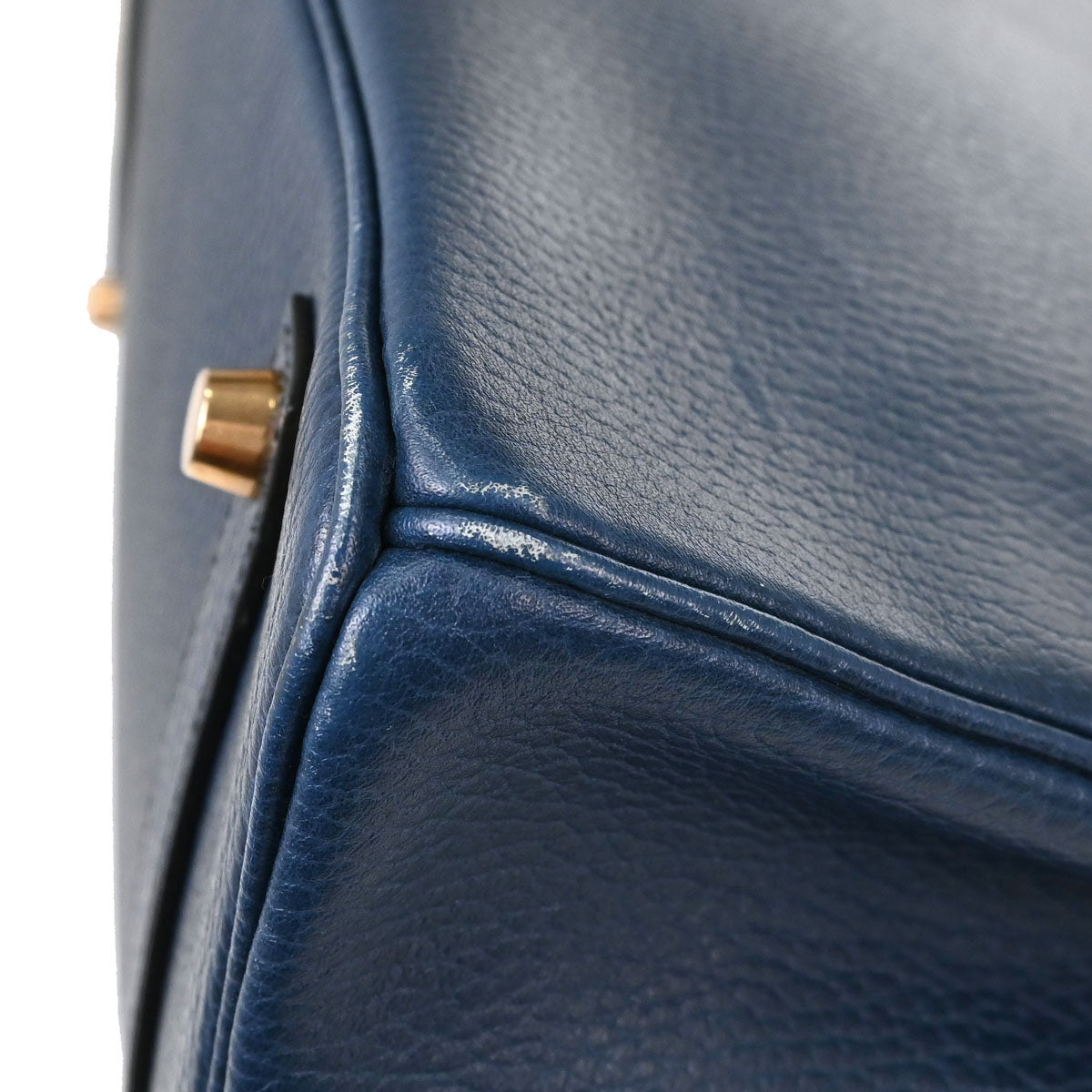 Hermes Blue Ardennes Birkin 35 Handbag