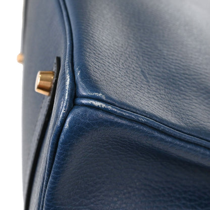 Hermes Blue Ardennes Birkin 35 Handbag