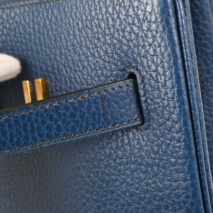 Hermes Blue Ardennes Birkin 35 Handbag