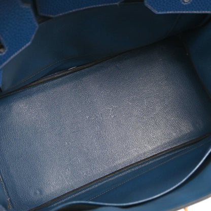 Hermes Blue Ardennes Birkin 35 Handbag