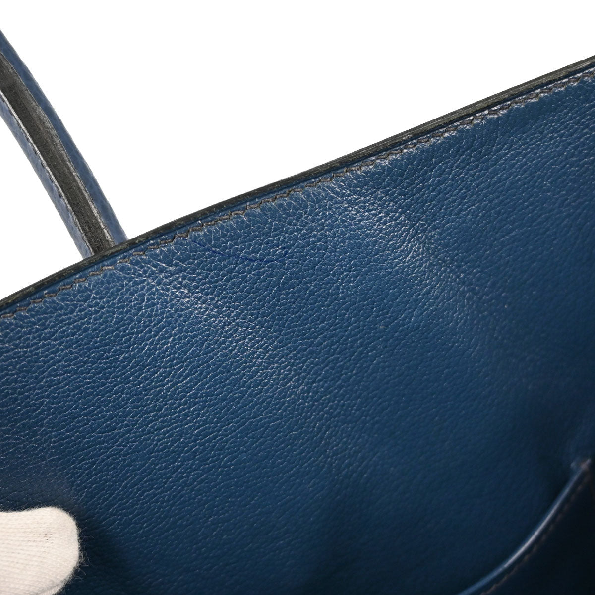Hermes Blue Ardennes Birkin 35 Handbag