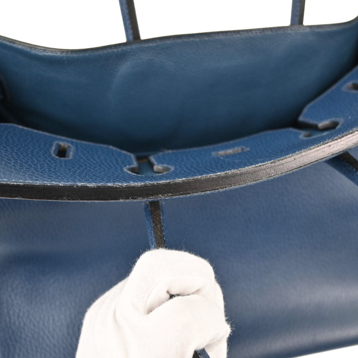 Hermes Blue Ardennes Birkin 35 Handbag