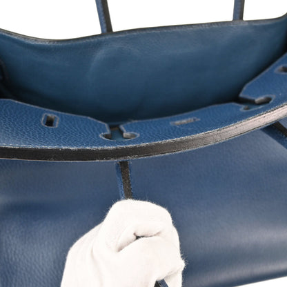Hermes Blue Ardennes Birkin 35 Handbag
