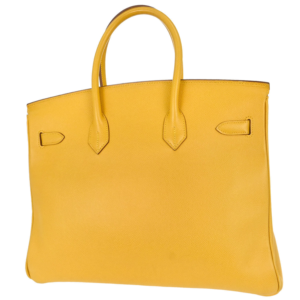 Hermes Jaune Courchevel Birkin 35 Handbag