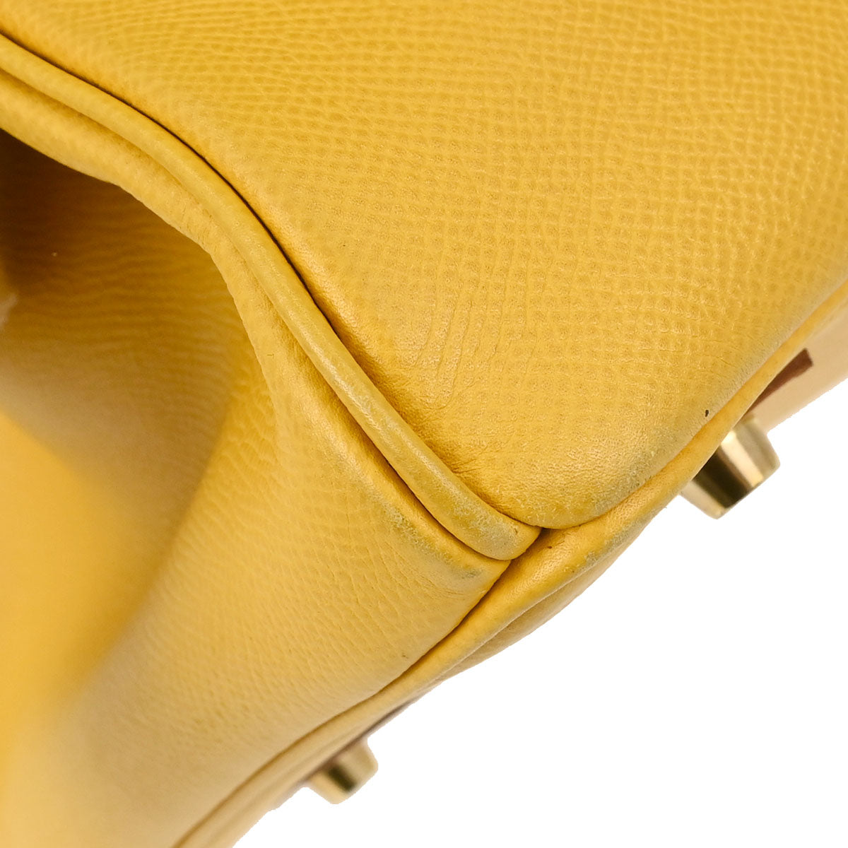 Hermes Jaune Courchevel Birkin 35 Handbag