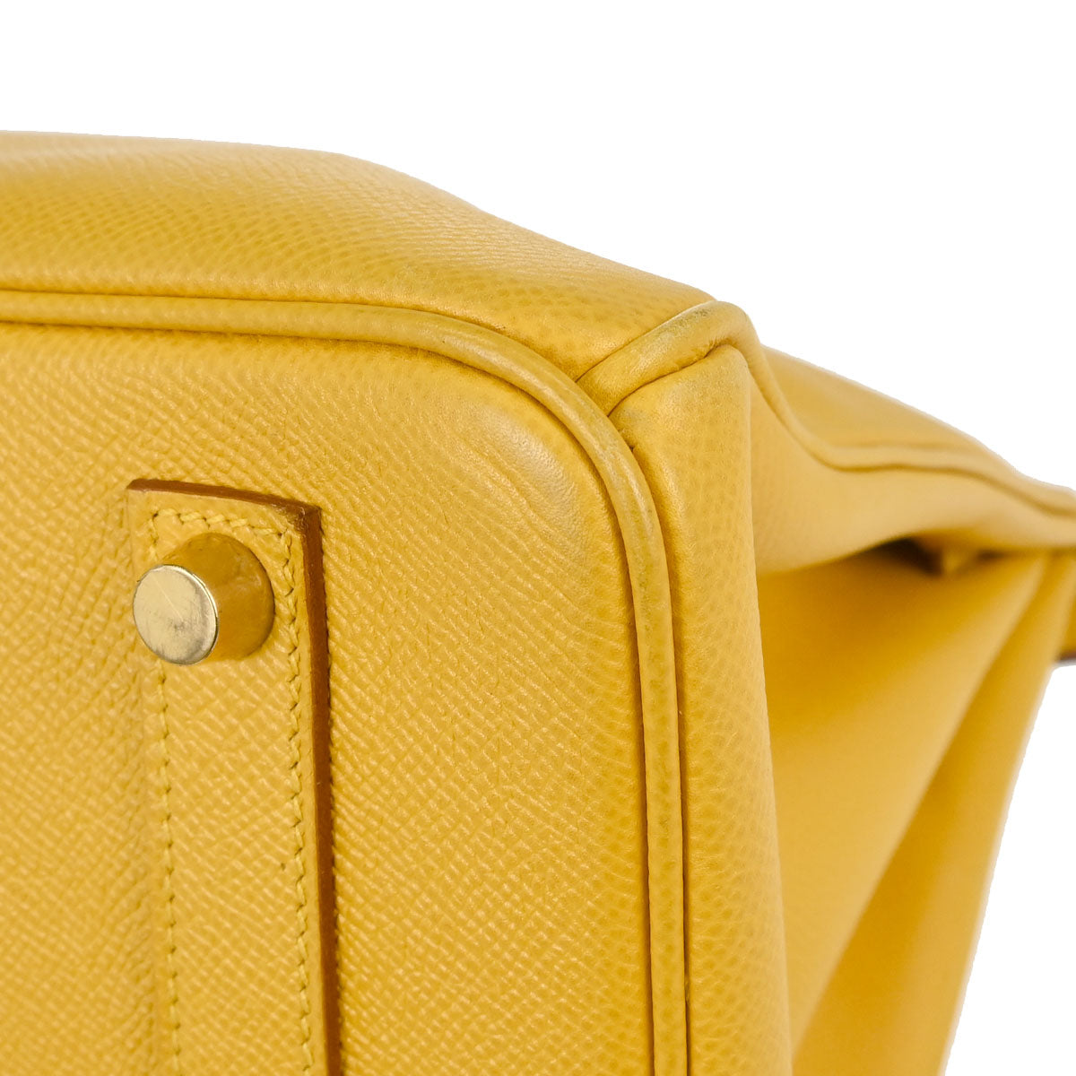 Hermes Jaune Courchevel Birkin 35 Handbag