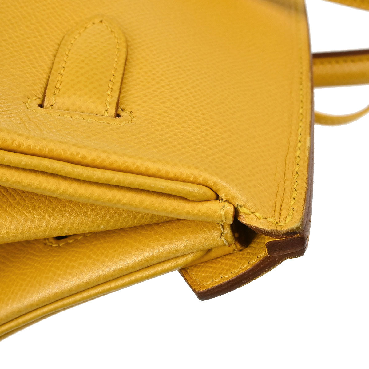 Hermes Jaune Courchevel Birkin 35 Handbag