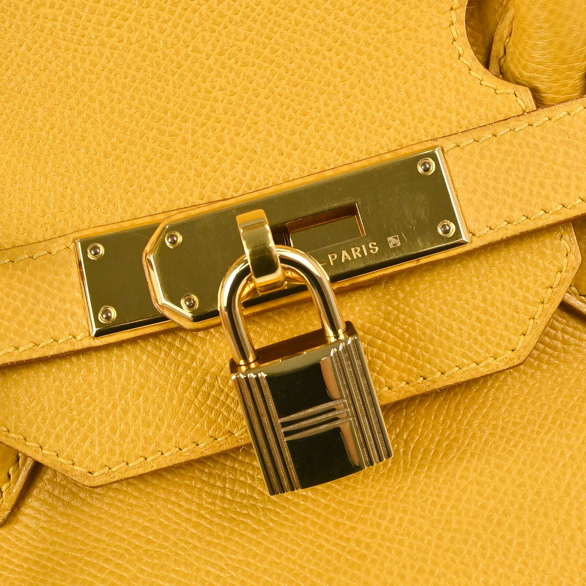 Hermes Jaune Courchevel Birkin 35 Handbag