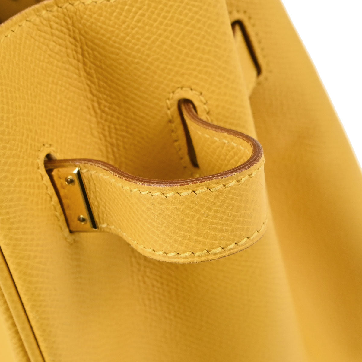 Hermes Jaune Courchevel Birkin 35 Handbag